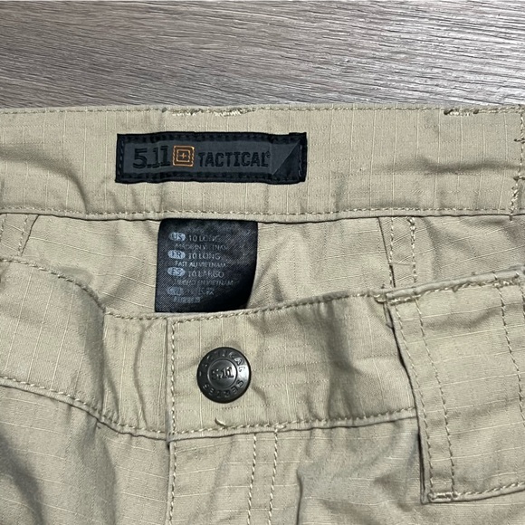 5.11 Tactical 10 Long Pants Beige Khakis Ripstop Workwear Pockets Utility Cargo - Picture 2 of 7